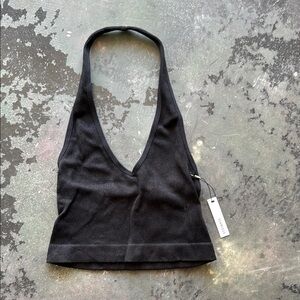 Forever 21 Black Ribbed Tank Top